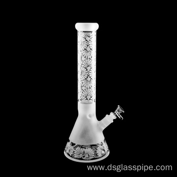 18 Inches Sandblasted Beaker Hookah Waterpipe Wholesale Factory Glass Smoking Water Pipe High Quality